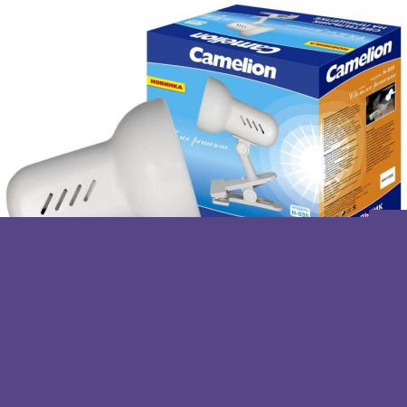 Светильник H-035 прищепка 220В 40Вт метал. бел. Camelion 7198