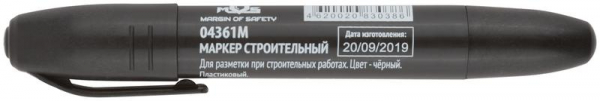 Маркер перманентный строительный черн. MOS 04361М