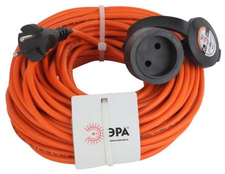 Удлинитель-шнур 1х20м без заземл. 6А IP20 UPx-1-2х0.75-20m ПВС 2х0.75 (бухта) Эра Б0043037