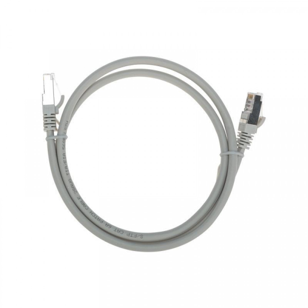 Патч-корд S/FTP CAT 6A (10G) RJ45-RJ45 28AWG LSZH сер. 1м Rexant 02-0390-1