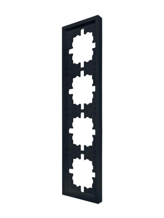 Рамка 4-м ZIMA горизонт. черн. бархат LEZARD 704-4200-149