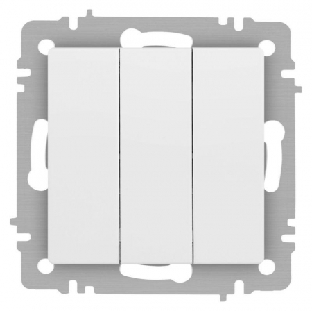 Выключатель 3-кл. СП Accent 6-106-01М 10А IP20 250В AL/CU бел. матов. Intro Б0063532