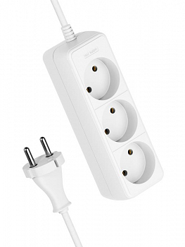 Удлинитель 3х1.5м без заземл. 16А IP20 ПВС 2х1.5 КОСМОС YKsm1.5m-3g(K)