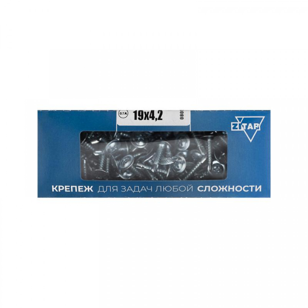 Саморез для тонкого метал. листа со сверлом 4.2х19 (коробка) (уп.200шт) Zitar 102150