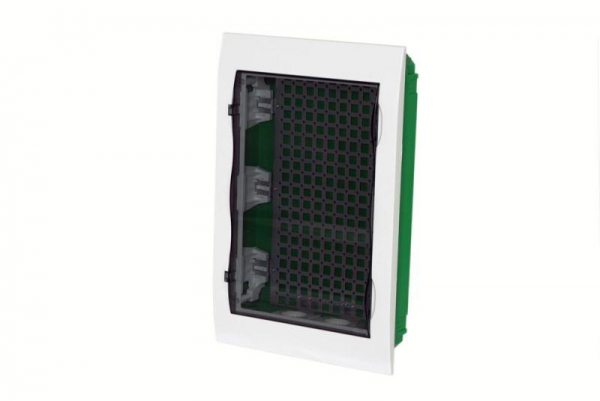 Корпус встраиваемый City9 Box IT 3 ряда 36мод. 2 розетки с прозр. дверцей SE EZ9E312S2FIT