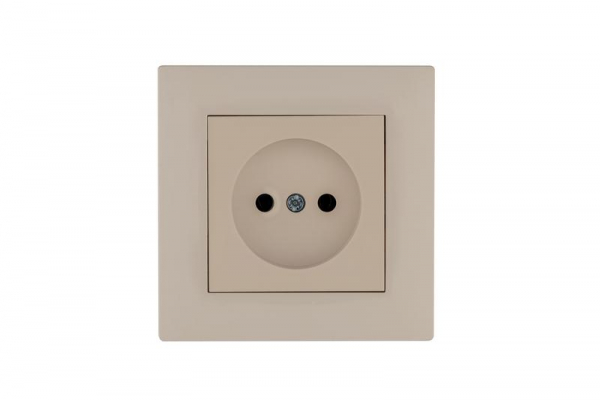 Розетка 1-м Karea RIZZ без заземл. крем Makel 88010022