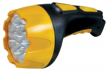 Фонарь аккумуляторный LED3815 15LED 2 режима аккум. SLA 220В пластик. черн./желт. (кор.) Ultraflash 9217