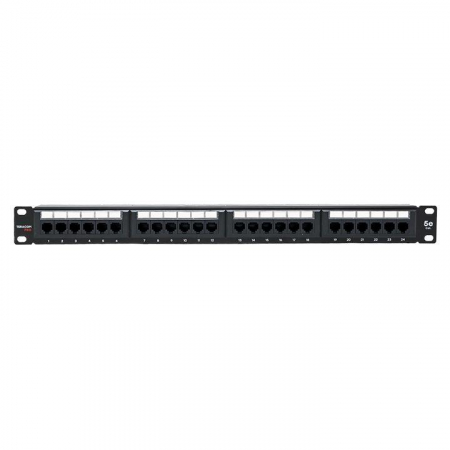 Патч-панель 19дюйм 1U кат.5E UTP неэкранир. 24 порта RJ45 Dual IDC с органайзером TERACOM PRO EKF TRP-PPNL-5EUTP-C1U24