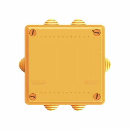 Коробка ответвительная FS 100х100х50мм IP55 4п 450В 6А 4кв.мм с кабельными вводами и клеммниками пластик. DKC FSB11404