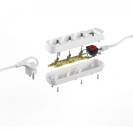 Удлинитель 3х10м с заземл. 16А IP20 GREEN LINE UDL-16-3100-ES ПВС 3х1 с выкл. Эра Б0065040