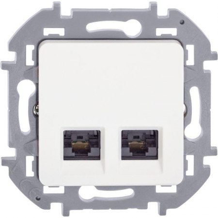 Розетка компьютерная 2-м Inspiria RJ45 кат.5E UTP бел. Leg 673835