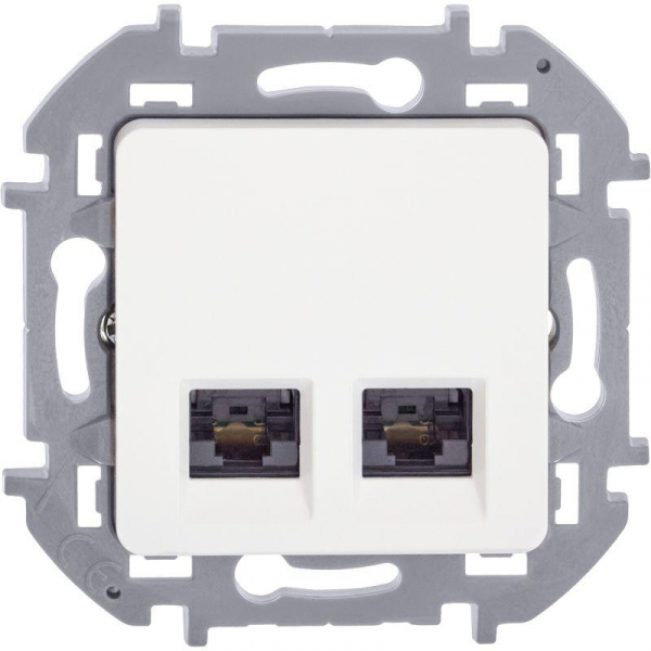 Розетка компьютерная 2-м Inspiria RJ45 кат.5E UTP бел. Leg 673835