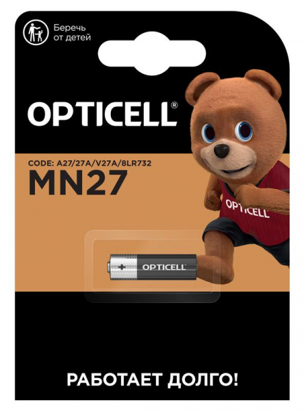 Элемент питания алкалиновый A27/MN27/8LR732 12В (блист.1шт) Specialty Opticell 5070002/6070002