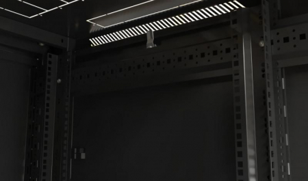 Шкаф напольный TTB-4281-DD-RAL9004 19дюйм 42U 2055х800х1000мм перф. двери черн. Hyperline 392684