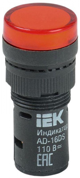 Лампа светосигнальная AD16DS d16мм 24В AC/DC красн. KARAT IEK BLS10-ADDS-024-K04-16