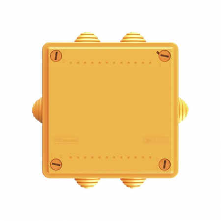 Коробка ответвительная FS 100х100х50мм IP56 6п 450В 6А 4кв.мм с кабельными вводами и клеммниками пластик. DKC FSB11604