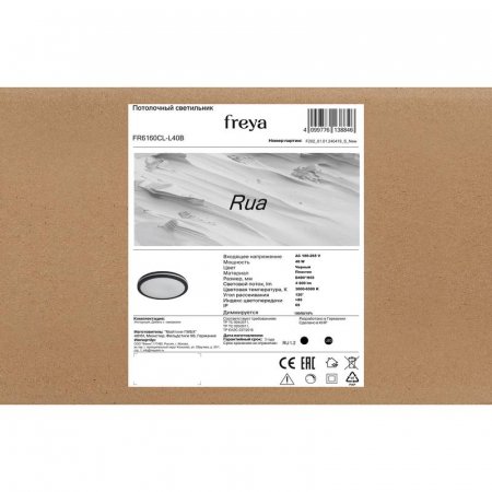 Светильник Rua 40Вт IP65 потолочн. Freya FR6160CL-L40B