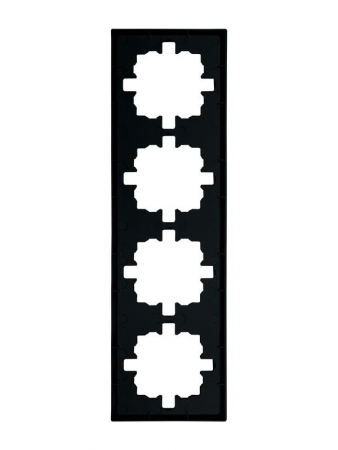 Рамка 4-м ZIMA горизонт. черн. бархат LEZARD 704-4200-149