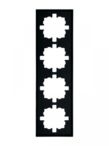 Рамка 4-м ZIMA горизонт. черн. бархат LEZARD 704-4200-149
