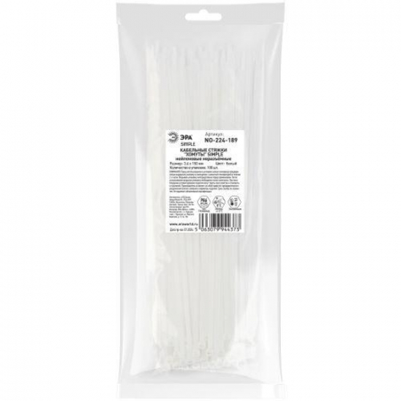 Хомут кабельный Simple 3.6х150 бел. NO-224-189 (уп.100шт) Эра Б0066021