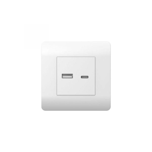 Розетка USB NEW3-E тип A+C 5В/2.1А бел. CHINT 431551