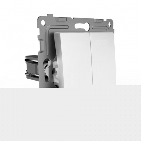 Выключатель 2-кл. СП Pixel 10А IP20 механизм бел. TOKOV ELECTRIC TKE-PX-V2-C01