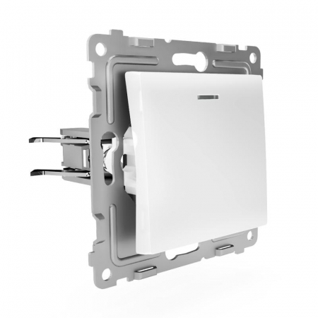Выключатель 1-кл. СП Pixel 10А IP20 с индикатором механизм бел. TOKOV ELECTRIC TKE-PX-V1I-C01