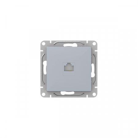Розетка компьютерная 1-м СП Эпика RJ45 кат.5 механизм алюм. EKF UP1-SOA-RJ45-5