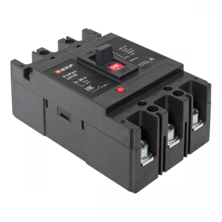 Выключатель автоматический 3п 80А 18кА LS125 ProPact EKF mccb-125-18-3-80-ls