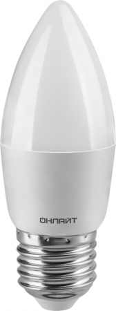 Лампа светодиодная 71 631 OLL-C37-6-230-4K-E27-FR 6Вт свеча 4000К нейтр. бел. E27 600лм 176-264В ОНЛАЙТ 71631