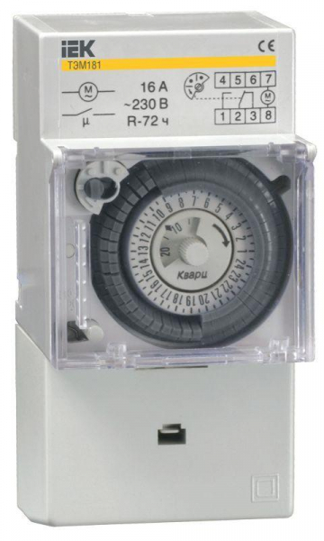 Таймер аналоговый ТЭМ-181 16А 230В на DIN-рейку KARAT IEK MTA20-16