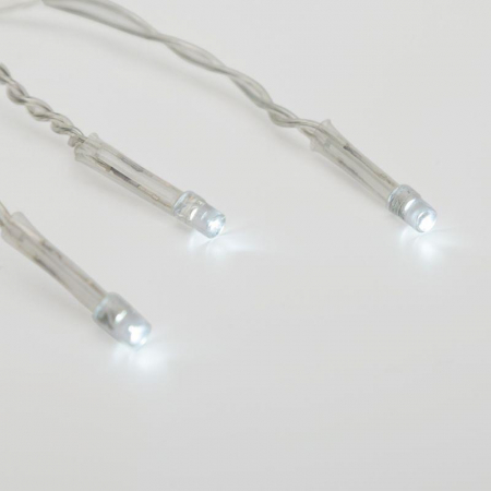 Гирлянда светодиодная "Светодиодный Дождь" 1.5х1.5м 144LED холод. бел. 12Вт 220-240В IP20 с контроллером провод прозр. Neon-Night 235-035