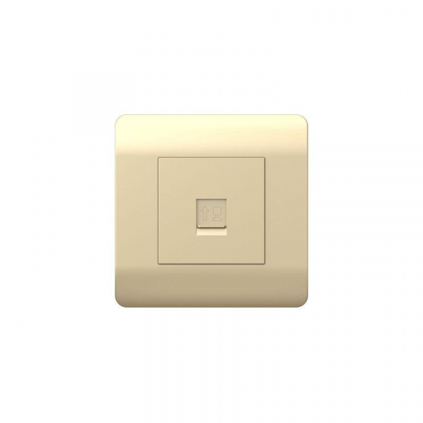 Розетка компьютерная 1-м NEW3-E RJ45 шампань CHINT 431416