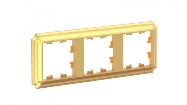 Рамка 3-м AtlasDesign Antique универс. зол. SE ATN101603