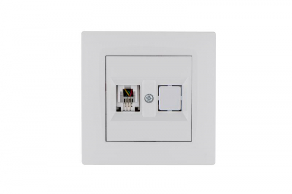 Розетка компьютерная CAT 5+гнездо Karea RIZZ бел. Makel 88001035