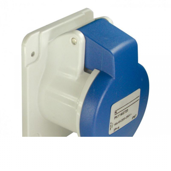 Розетка СП прям. 16А 220В 2P+E винт. клеммы IP44 SchE PKF16G423