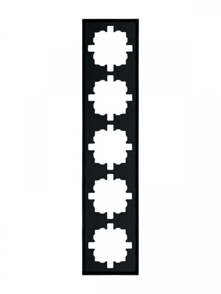 Рамка 5-м ZIMA горизонт. черн. бархат LEZARD 704-4200-150