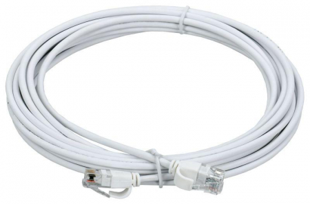 Патч-корд кат.5E UTP LSZH 5м slim колпачок с язычком бел. ITK PC08-C5EUL-5M-SL-WT