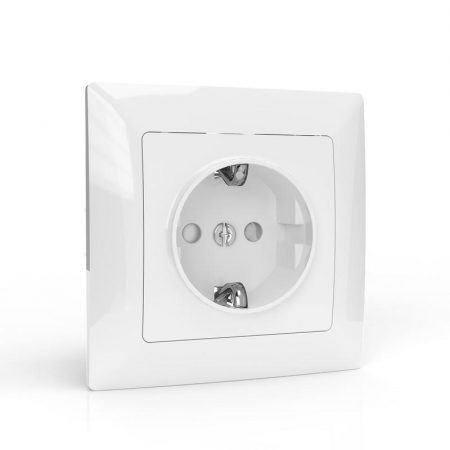 Розетка 1-м СП AVA 16А IP20 с заземл. защ. шторки в сборе бел. TOKOV ELECTRIC TKL-AV-R1FZSF-C01