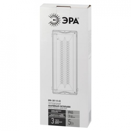 Светильник светодиодный DPA-301-0-65 IP65 40LED 3ч аварийный непостоянный Проектный Эра Б0044405