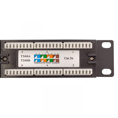 Патч-панель 19дюйм 1U кат.5E UTP неэкранир. 24 порта RJ45 110 IDC TERACOM EKF TRC-PPNL-5EUTP-1U24