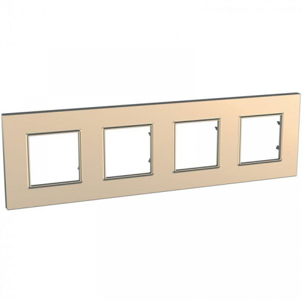 Рамка 4-м Unica quadro медь SchE MGU6.708.56
