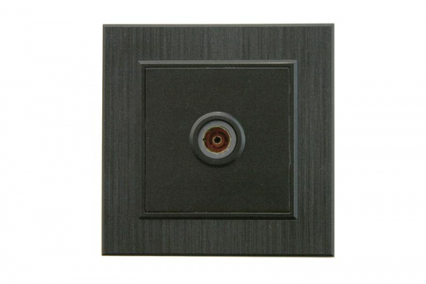 Розетка TV проходная Karea LINE STAR чер. Makel 86054007