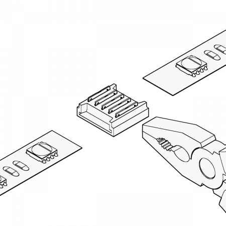 Коннектор прокалывающий 5pin для жесткого соединения светодиодной ленты RGBW 12мм 1шт