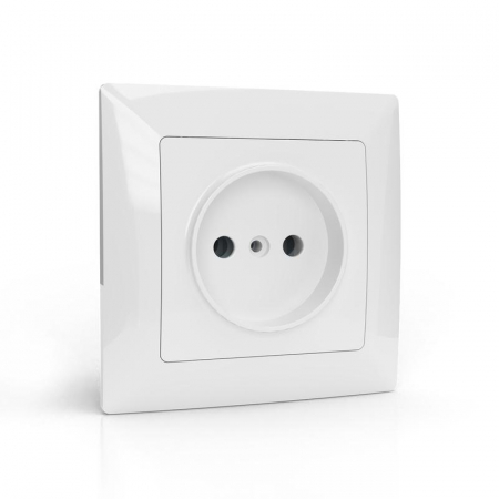 Розетка 1-м СП AVA 16А IP20 без заземл. без защ. шторок в сборе бел. TOKOV ELECTRIC TKL-AV-R1F-C01