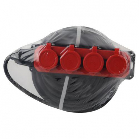 Удлинитель 4х30м с заземл. IP44 КГ 3х1.5 каучук UK-4e-3x1.5-30m-IP44(KG) Эра Б0057588