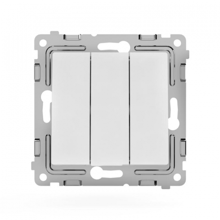 Выключатель 3-кл. СП Pixel 10А IP20 механизм бел. TOKOV ELECTRIC TKE-PX-V3-C01