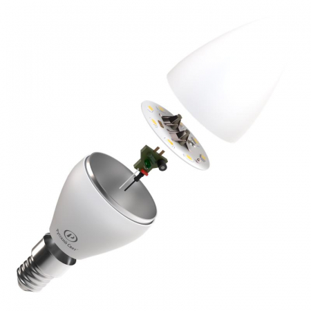 Лампа светодиодная RS LED C37 E14 6W 220-240V 6Вт свеча матовая 4000К нейтр. бел. E14 600лм 220-240В Ra90 Русский Свет 15010545057