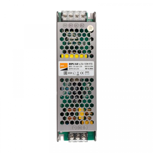 Блок питания для светодиод. ленты BSPS 150Вт 6.25А 24В IP20 метал. Pro+ JazzWay 5015593
