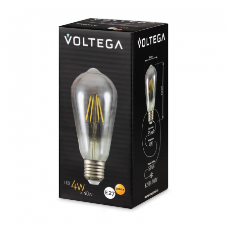 Лампа светодиодная Loft Led ST64 4Вт 3000К E27 Voltega 8512